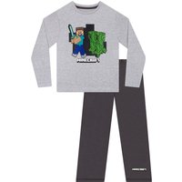 Minecraft Boy's Gaming Long Sleeve Pyjamas in Grey | Size: 12-13 Years