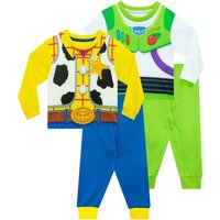 Disney Boy's Buzz Lightyear & Woody 2 Pack Toy Story Pyjamas | Size: 7-8 Years
