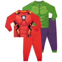 Marvel Boy's Avengers Pyjamas 2 pack in Red | Size: 4-5 Years