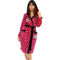 Disney Women's Minnie Mouse Dressing Gown in Red | Size: XL