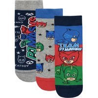 PJ Masks Men's Catboy Owlette & Gekko Socks 3 Pack in Blue | Size: 4-6