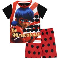 Miraculous Girl's Time To Transform Polka Dot Pyjamas in Red | Size: 7-8 Years