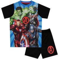 Marvel Boy's Avengers Short Pyjamas in Blue | Size: 8-9 Years