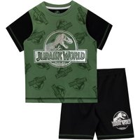 Jurassic World Boy's Dinosaur Short Pyjamas in Black | Size: 7-8 Years