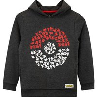 Pokemon Boy's Pokeball Pickachu Hoodie With Side Pockets in Grey | Size: 7-8 Years