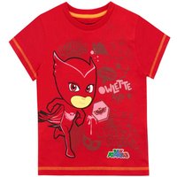 PJ Masks Boy's Owlette Logo T-Shirt in Red | Size: 9-10 Years