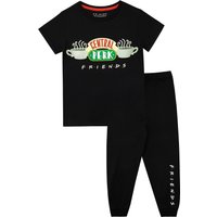 Friends Girl's Central Perk Short Sleeve Pyjamas in Black | Size: 9-10 Years