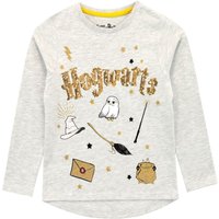 Harry Potter Girl's Hogwarts Magical Sequins Long Sleeve T-Shirt in Grey | Size: 10-11 Years