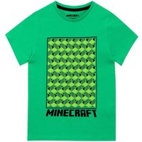Minecraft Boy's Graphic Creeper T-Shirt in Green | Size: 3-4 Years