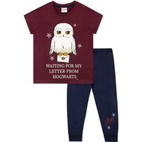 Harry Potter Girl's Hedwig Pyjamas Letter From Hogwarts in Red | Size: 8-9 Years