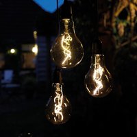 Battery Powered Flow 3 Drop Pendant Light Warm White LEDs Weatherproof Home or Garden Hanging Staggered Height Lighting