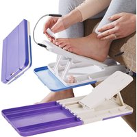 Folding Pedicure Footrest Angled Foot Stand LED Light Nail Painting & Pedicures