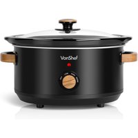 VonShef Fika 3.5L Slow Cooker in Black