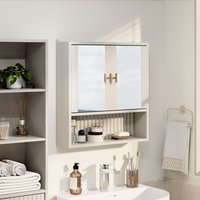 Victoria Wall Mounted 2 Door Bathroom Mirror Cabinet