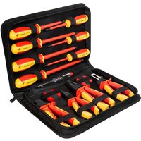 VonHaus 15 Piece VDE Screwdrivers & Pliers Hand Tool Set in Orange