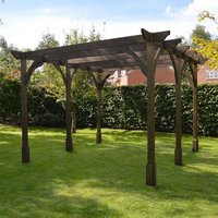 Rutland County Garden Furniture Ltd Premium Pergola - Wood - L180 x W240 x H270 cm - Rustic Brown