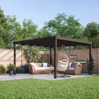 Rutland County Garden Furniture Ltd Box Pergola - Wood - L360 x W480 x H270 cm - Rustic Brown