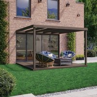 Rutland County Garden Furniture Ltd Box Wall Mounted Pergola & Decking Kit, L480 x W480 x H270 cm, Green in Brown