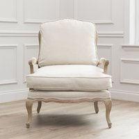 Voyage Maison Florence Natural Linen Country Chair in Walnut