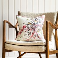 Brushwood Blossom Floral Piped Cushion cm x 43 cm