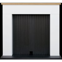 Adam Fires & Fireplaces Adam Innsbruck Stove Fireplace in Pure White & Black, 45 Inch