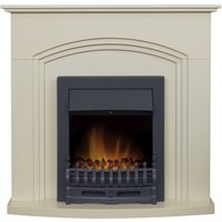 Adam Fires & Fireplaces Adam Truro Fireplace in Cream with Blenheim Electric Fire in Black, 41 Inch in Black