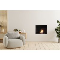 Adam Fires & Fireplaces Quatro Bio Ethanol Large Inset Fire in Black