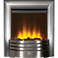 Acantha Fires & Fireplaces Acantha Amara Coal Electric Fire in Brushed Steel with Remote Control in Grey