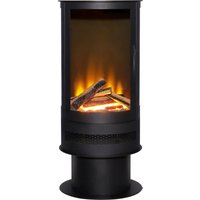 Acantha Fires & Fireplaces Acantha Orbit Cylinder Electric Stove with Remote in Black