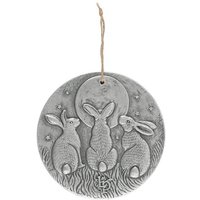 Silver Effect Moon Shadows Plaque