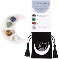 Success Healing Crystal Set Moon Trinket Dish