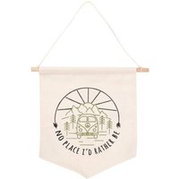 Happy Camper Hanging Fabric Flag
