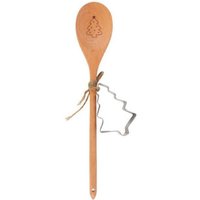 Christmas Tree Wooden Spoon Baking Set