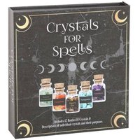 KDMD Crystals for Spells Crystal Chip Bottle Gift Set in Black