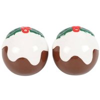 Christmas Pudding Salt & Pepper Shakers
