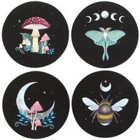 KDMD Dark Forest Coaster Set in Black
