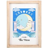 KDMD The Moon Celestial Framed Wall Print in Blue