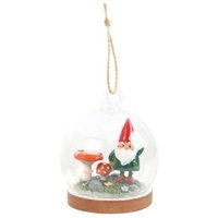 Gnome Glass Dome Hanging Decoration