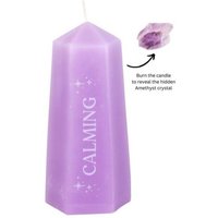 Calming Crystal Candle Rough Amethyst