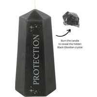 Protection Crystal Candle Rough Obsidian