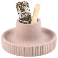 Greige Ribbed Smudge Bowl