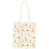 Funky Fungi Mushroom Print Polycotton Tote Bag