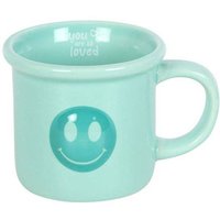 KDMD You Are So Loved Happy Face Mug in Blue
