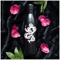 KDMD Floral Snake Metal Water Bottle in Black
