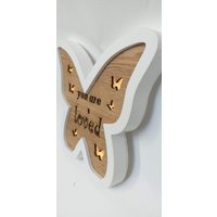Shatchi Wooden Butterfly Table Top Decoration Christmas Gift in White