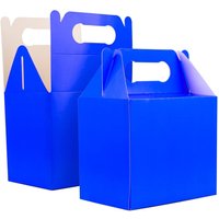 Shatchi 30Pcs Blue Colour Cardboard Lunch Carry Meal Food Cake Party Box Childrens Bags