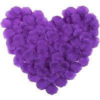 Shatchi 300pcs Dark Purple Silk Rose Petals Wedding Mothers Day Wedding Confetti Anniversary Table Decorations