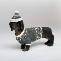 20x14cm Dachshund Wiener Figurine Room Aesthetic Cute Dog Shaped Decorative Candle Gifts Animal Lover Wax Grey 20x14 cm