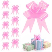 Shatchi 60pcs Light Pink 50mm/5cm Pull Bows Gift Wrap & Hampers