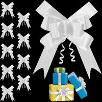 Shatchi 40pcs White 50mm/5cm Pull Bows Gift Wrap & Hampers